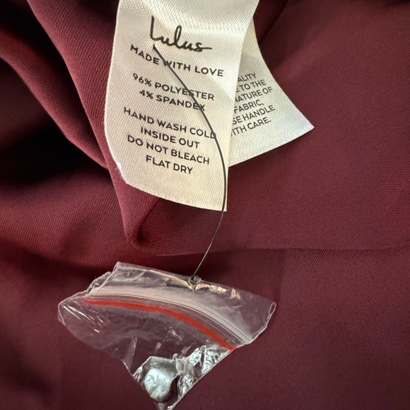 Lulus Elegance Plum Chiffon Sleeveless Mock Neck Maxi Dress M - Picture 10 of 15